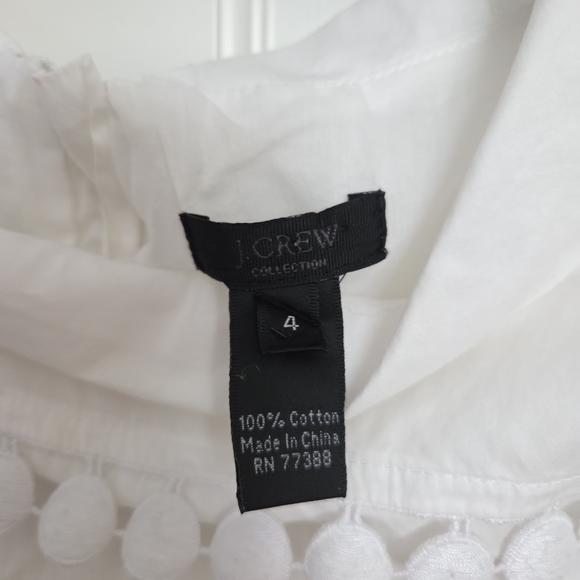 J. Crew White Pom Pom Shell - Picture 3 of 3